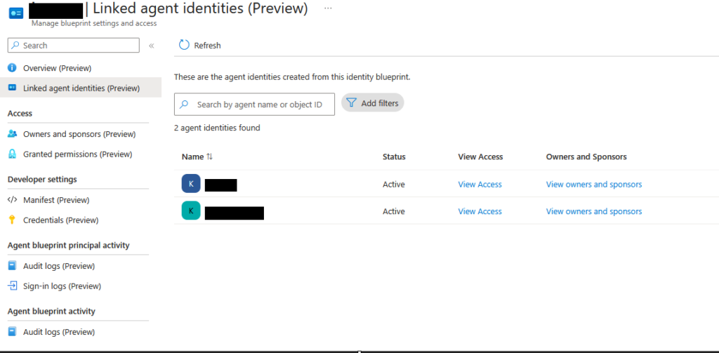 Image showing blueprint with agent identities